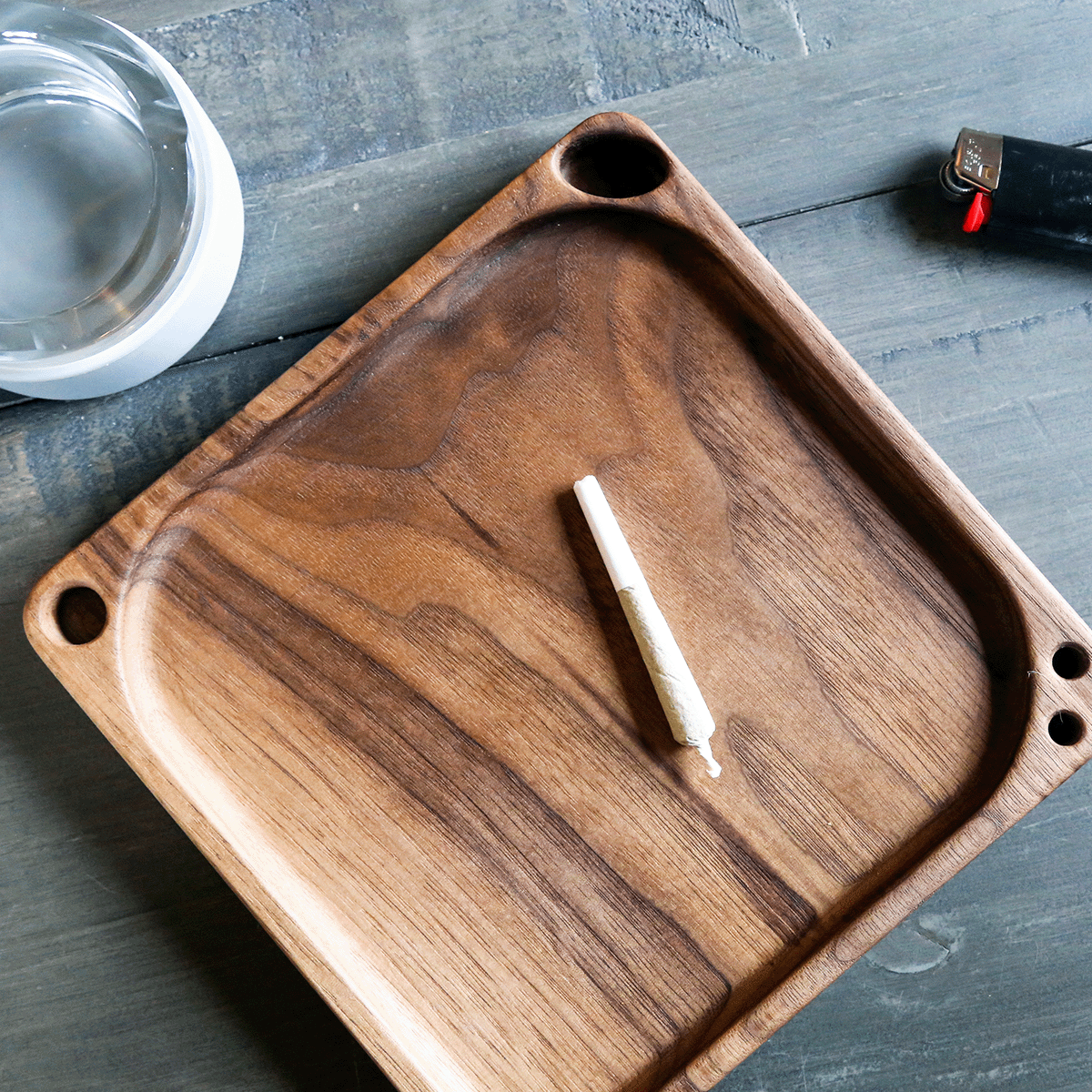 wooden rolling tray