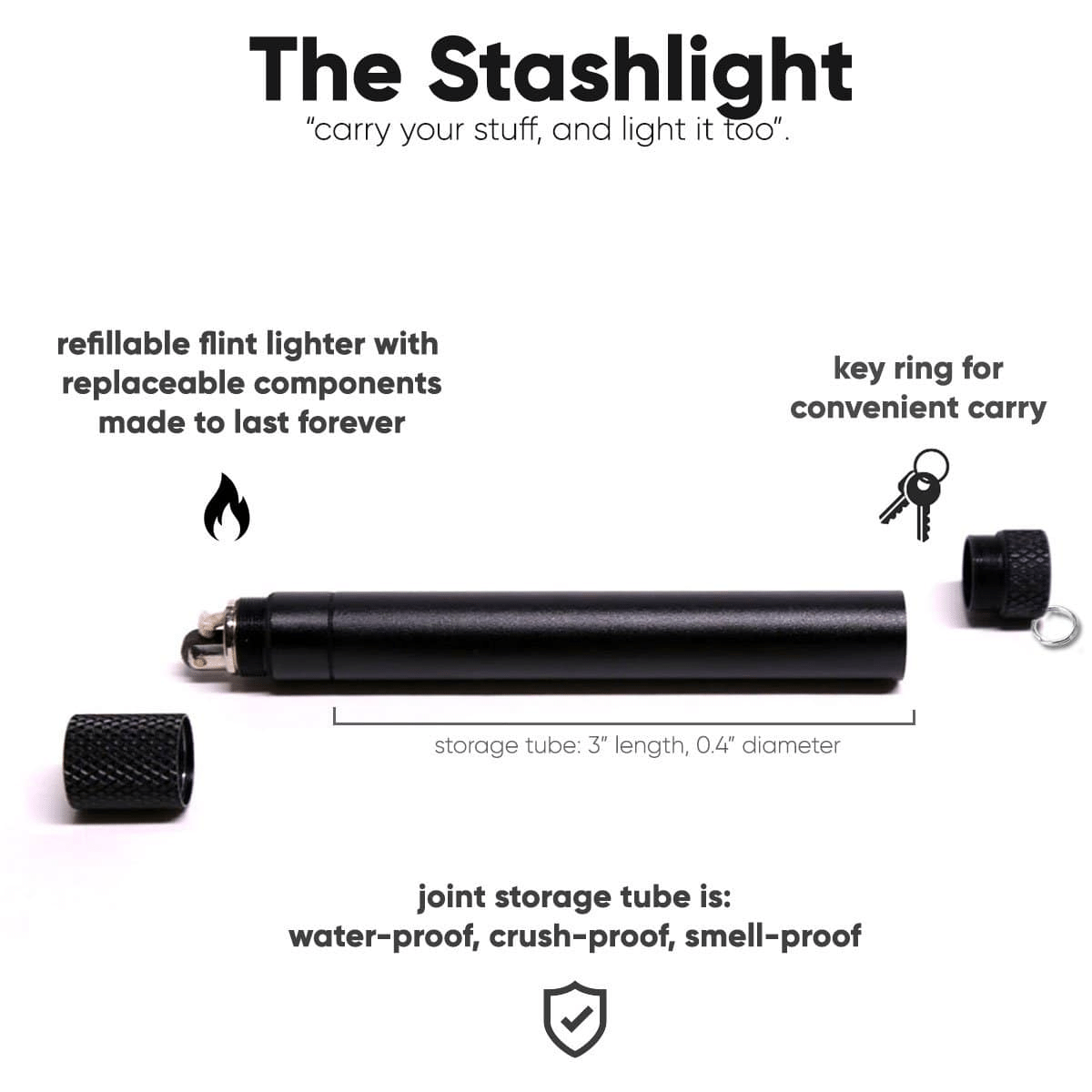 Stashlight Doob Tube & Refillable Lighter